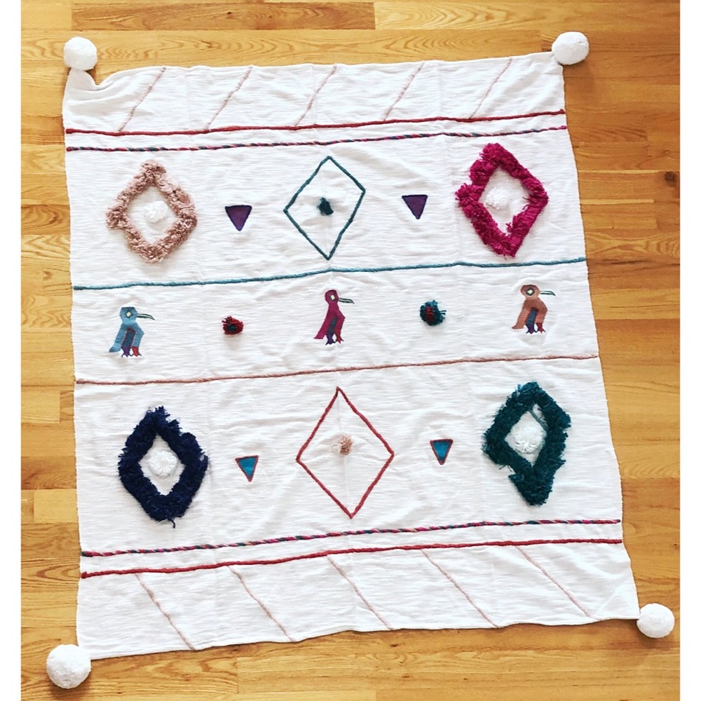 NWT ANTHROPOLOGIE Textured Varenya Throw Blanket - Picture 2 of 7